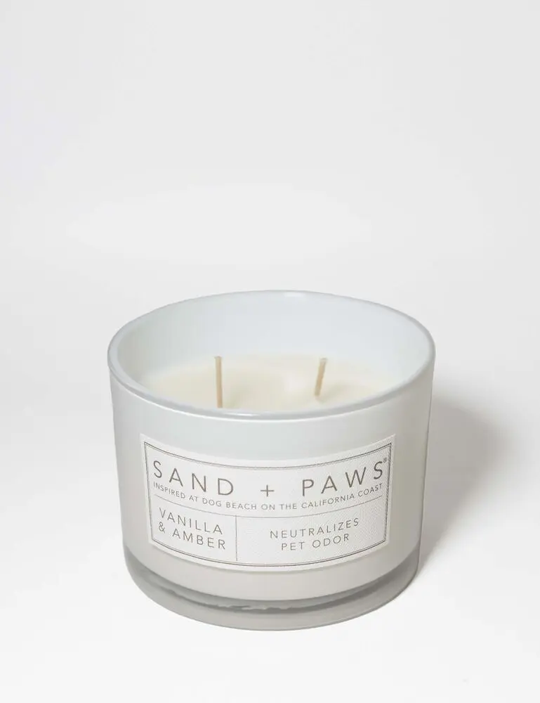Sand + Paws Vanilla & Amber 12 Oz Scented Candle - Image 3
