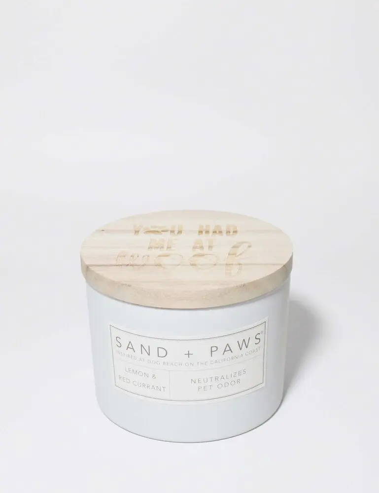 Sand + Paws Lemon & Red Currant 12 Oz Scented Candle