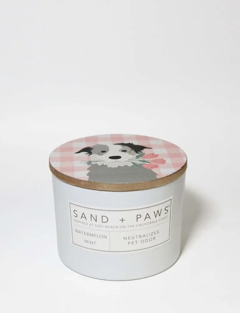 Sand + Paws Watermelon Mint 12 Oz Scented Candle