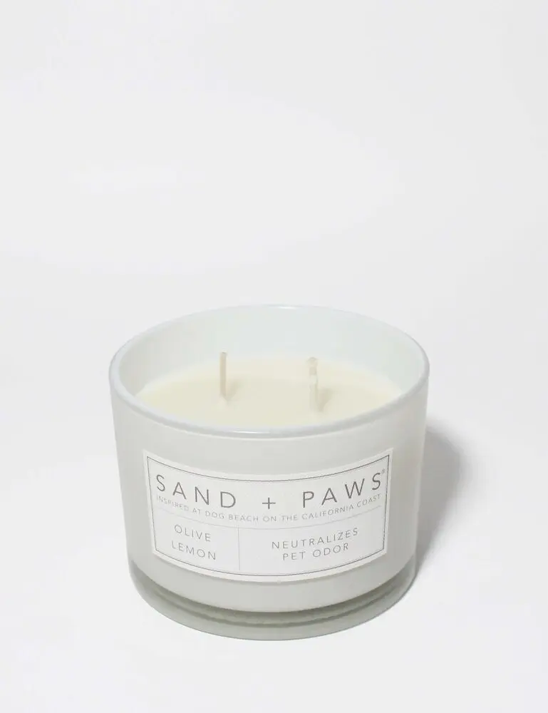 Sand + Paws Olive Lemon 12 Oz Scented Candle - Image 3
