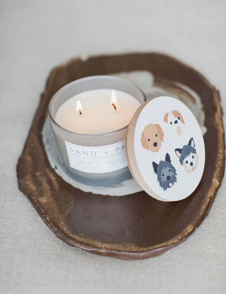 Sand + Paws Sage & Sea Salt 12 Oz Scented Candle - Image 5