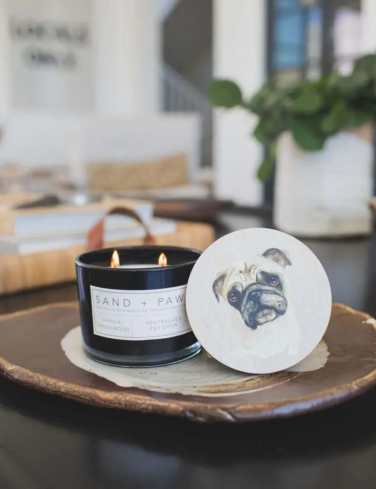 Sand + Paws Vanilla Sandalwood 12 Oz Scented Candle - Image 5