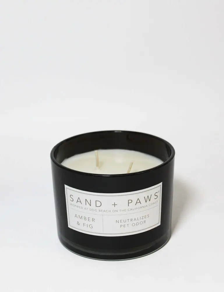 Sand + Paws Amber & Fig 12 Oz Scented Candle - Image 3