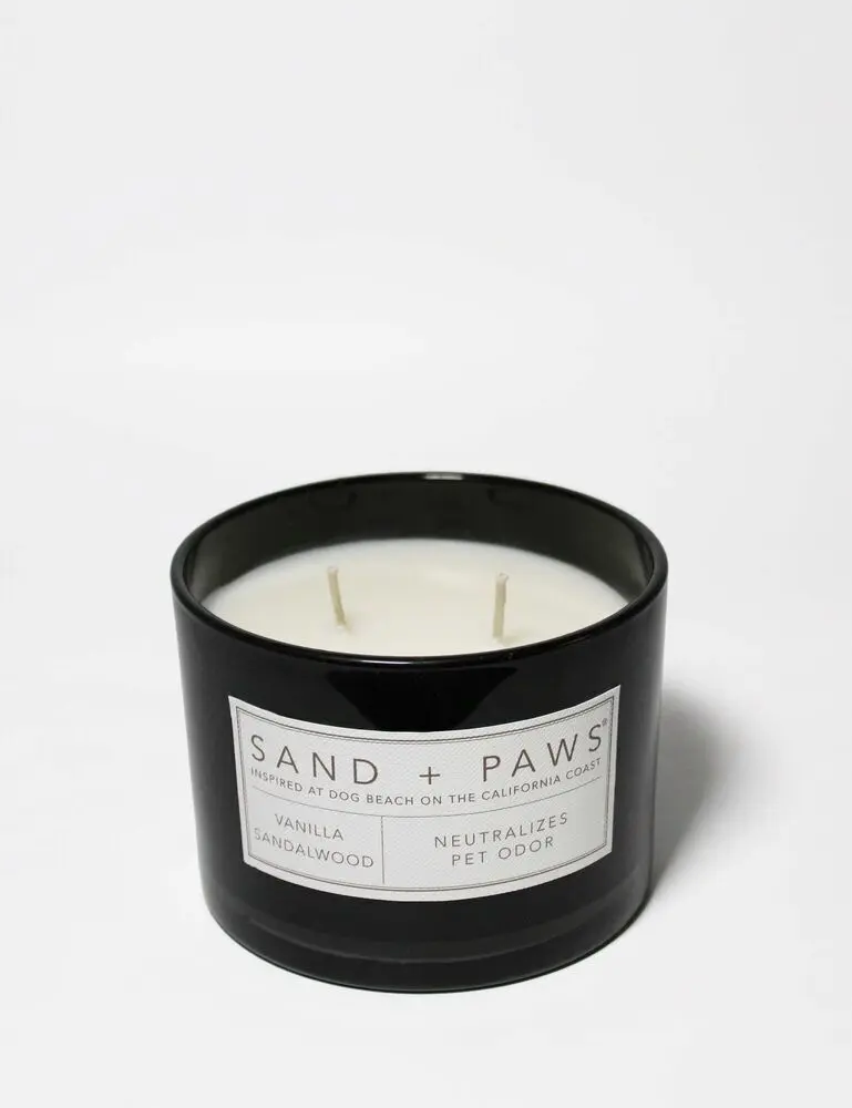 Sand + Paws Vanilla Sandalwood 12 Oz Scented Candle - Image 3