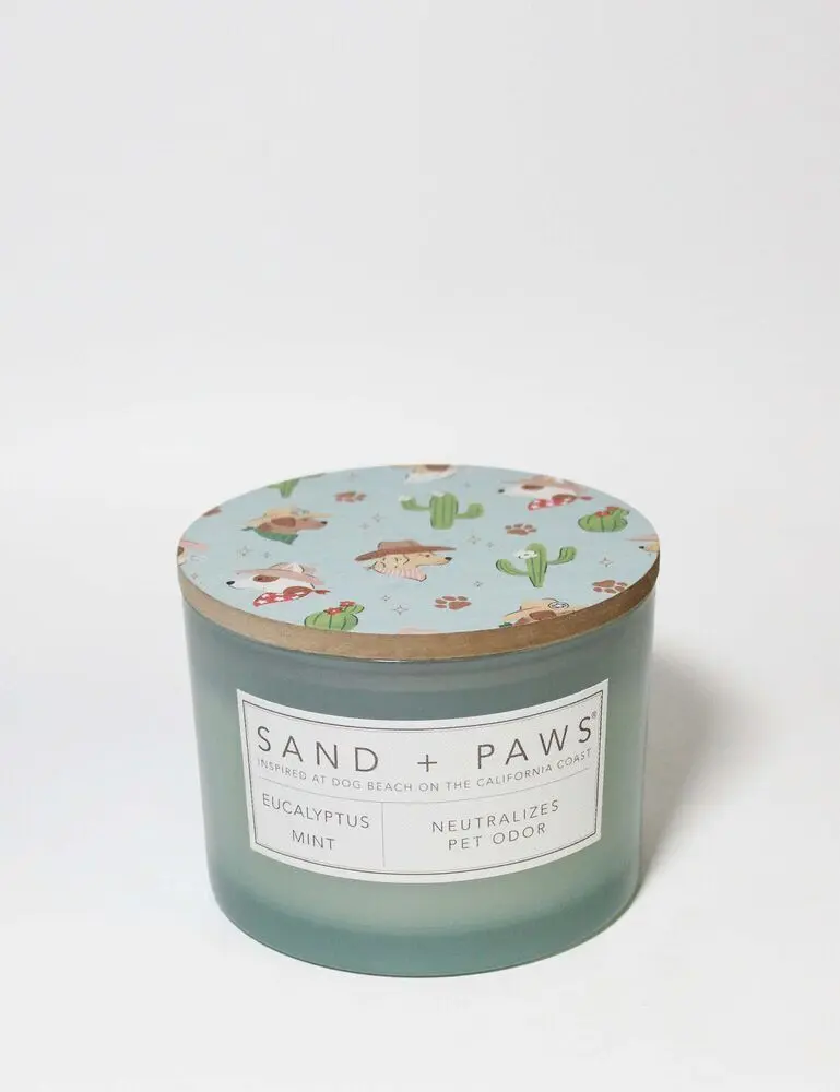 Sand + Paws Eucalyptus Mint 12 Oz Scented Candle