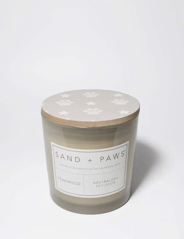Sand + Paws Teakwood 21 Oz Scented Candle