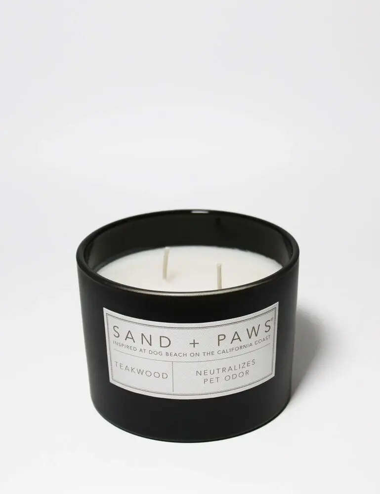 Sand + Paws Teakwood 12 Oz Scented Candle - Image 3
